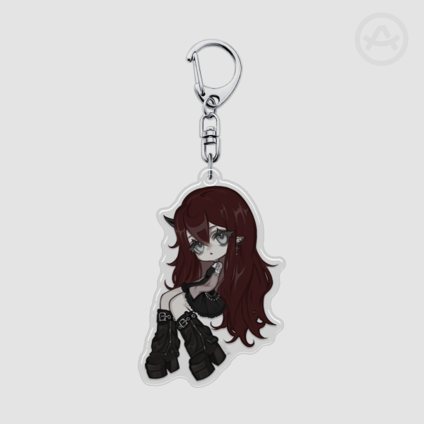 'smoky apple' clear keychain