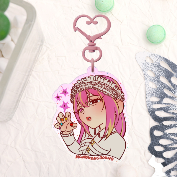 XLOV Rui Biii:-P Glitter Acrylic Keychain