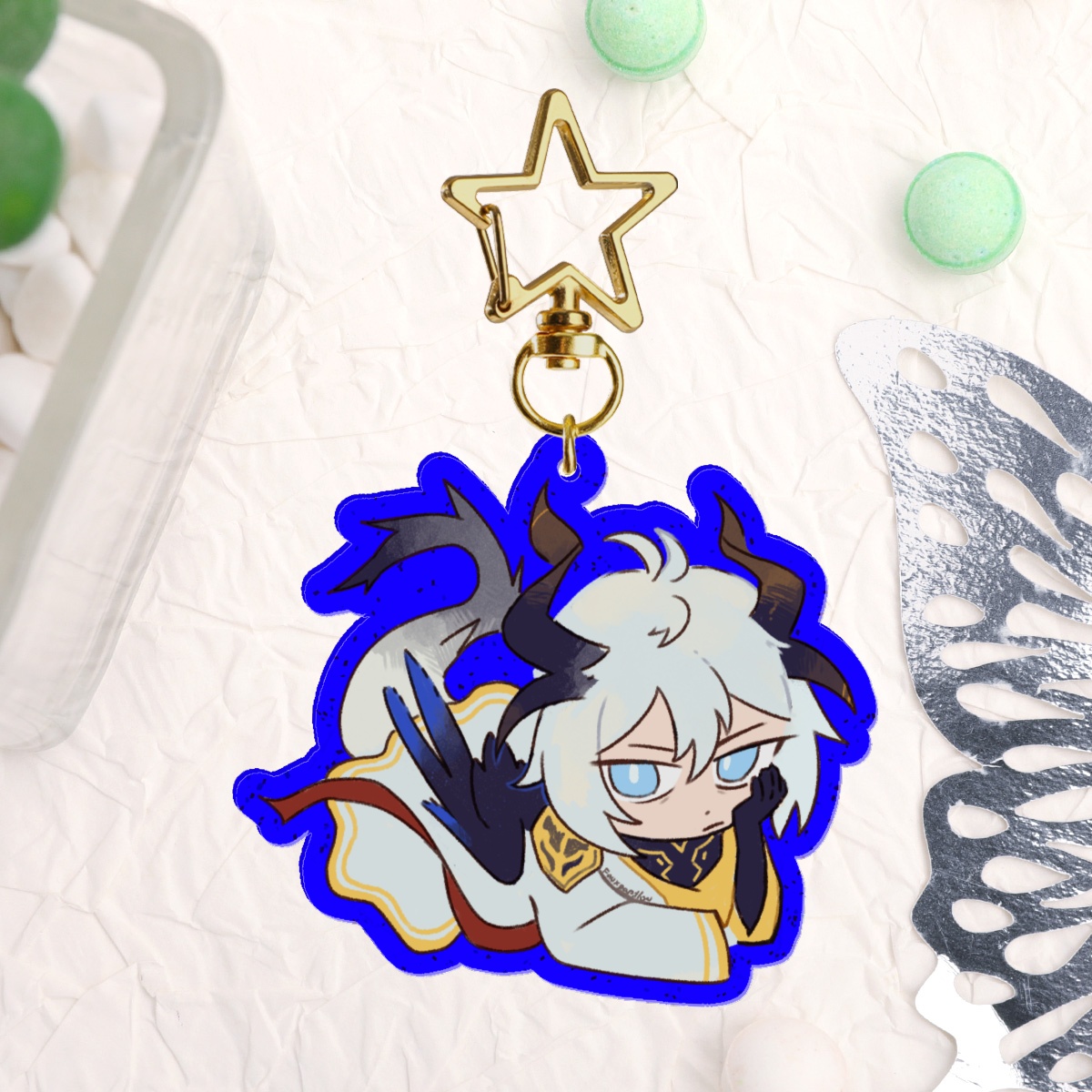 Dragon LuciliusGlitter Acrylic Keychains