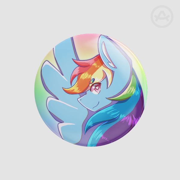 Rainbow Dash Button 44mm