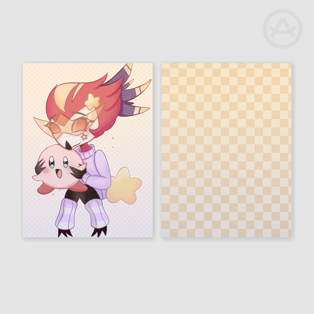 Vassago and Kirby Pearl Paper Photocard