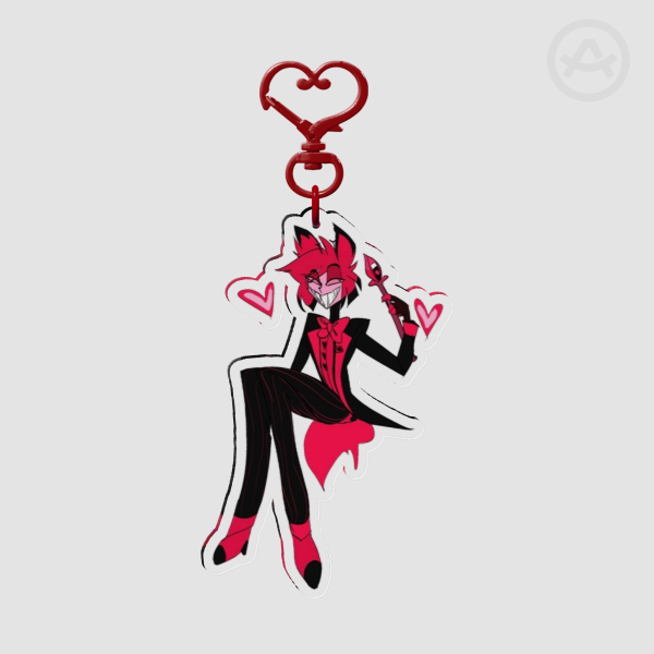 Alastor Valentines Acrylic Keychain