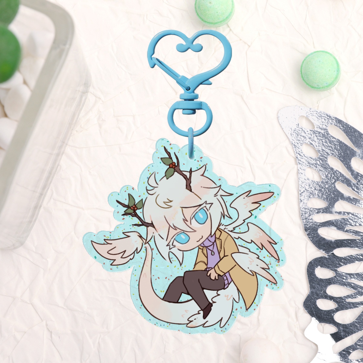 Dragon LuciferGlitter Acrylic Keychains