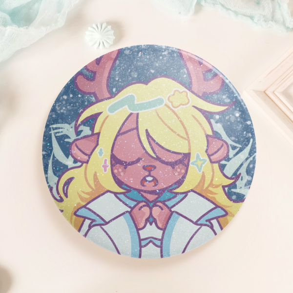 Deltarune Noelle Holiday Button Pin