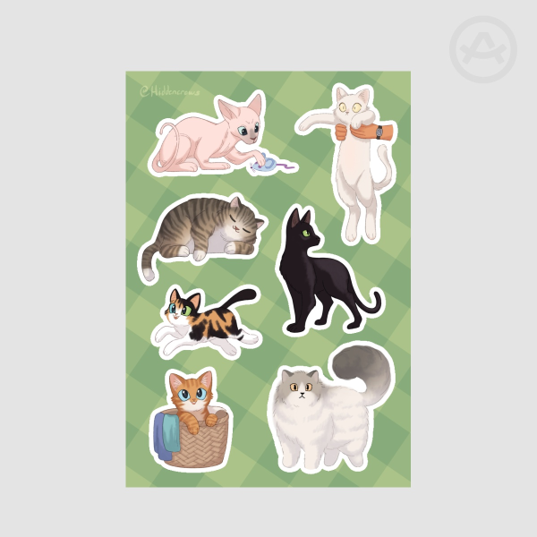 Kitty Cats Sticker Sheet