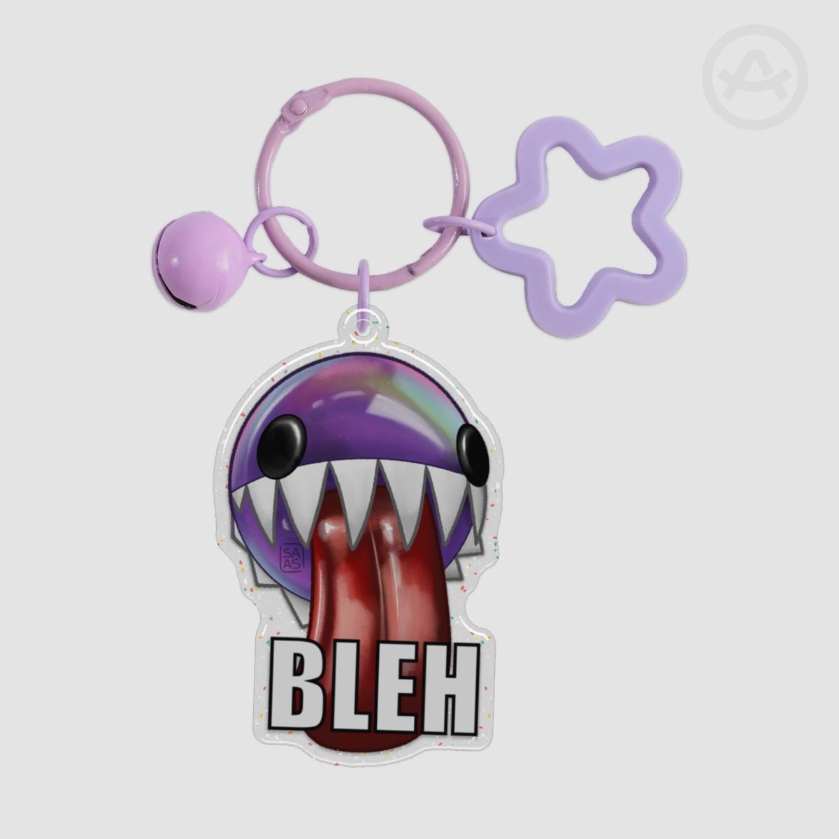 [ The Amazing Digital Circus ] Bubble BLEH TADC - Epoxy Glitter Acrylic Keychains
