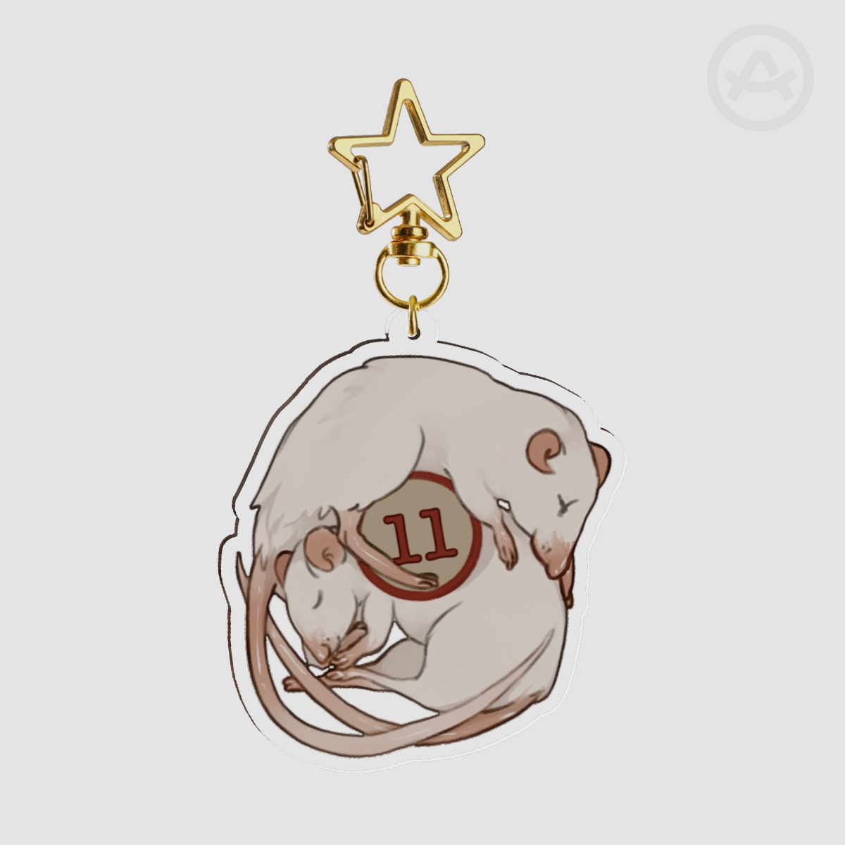 Lucky Tombola, Mice 11 - Clear Acrylic Keychain