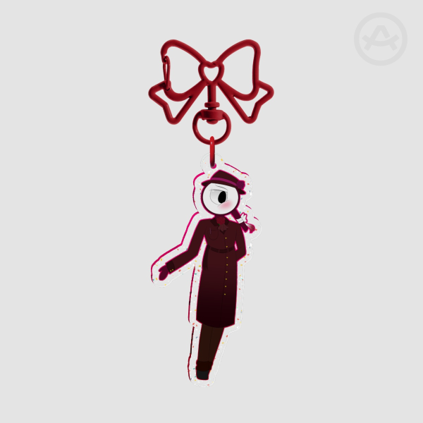 Valentine's Day Rodger Glitter Acrylic Keychains