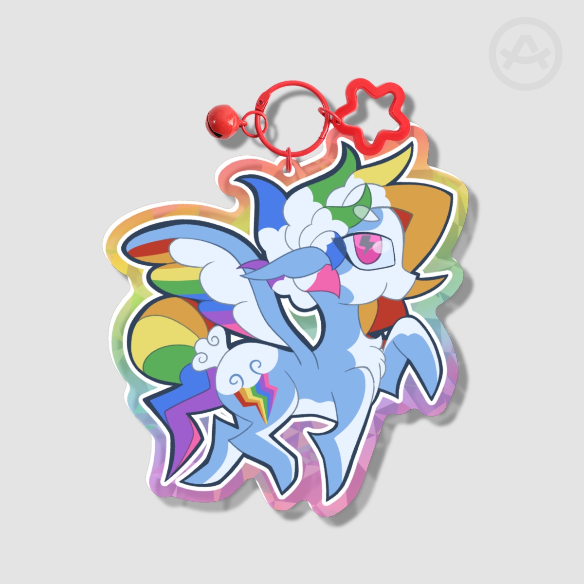 Rainbow Dash Broken Glass Acrylic Keychain