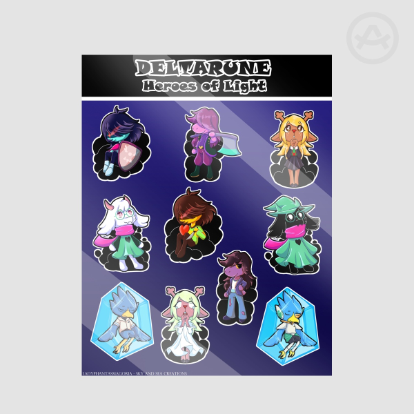 Deltarune Heroes of Light Sticker Sheet