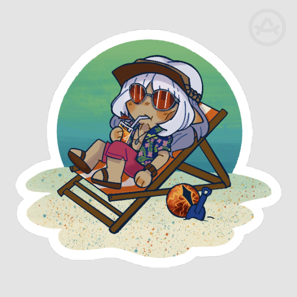 (FFXIV) Estinien's Dragoon Lagoon - Matte Sticker