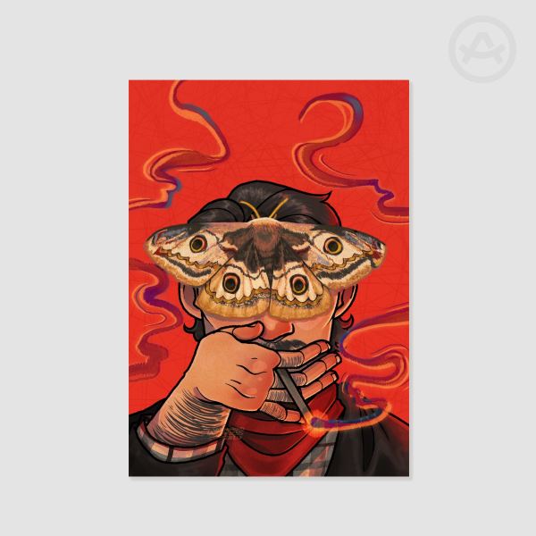 Damon Emperor Moth Poster