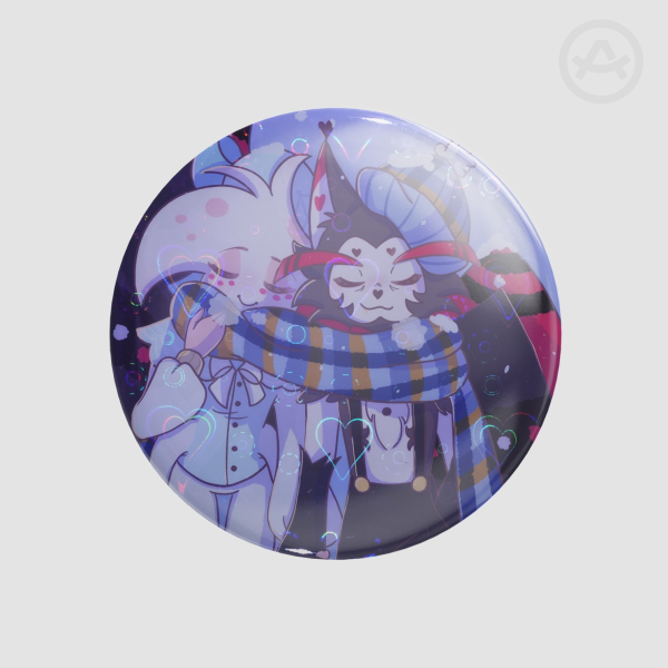 Huskerdust Winter button pin