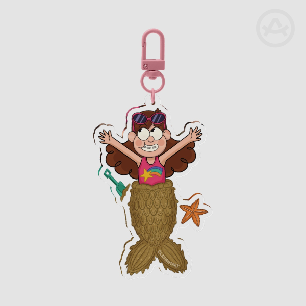 Mabel at the beach - Keychain