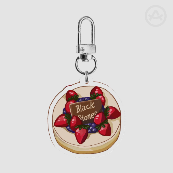 Nana Black Stones Cake | Clear Acrylic Keychain