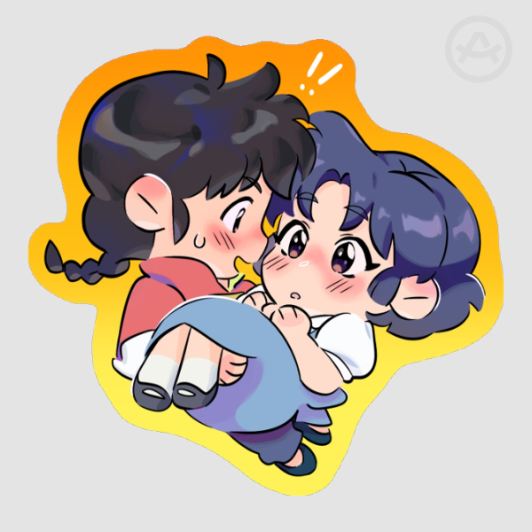 [Ranma 1/2] Ranma & Akane Die Cut Sticker
