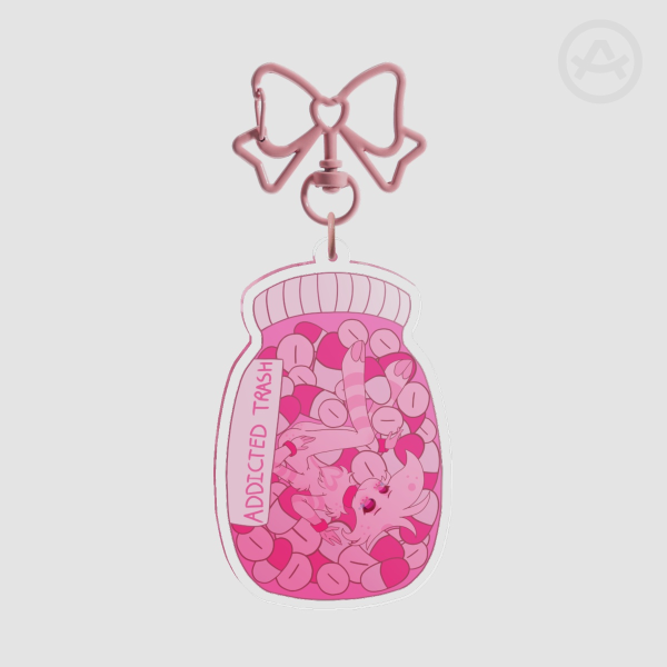 Angel Dust pill keychain