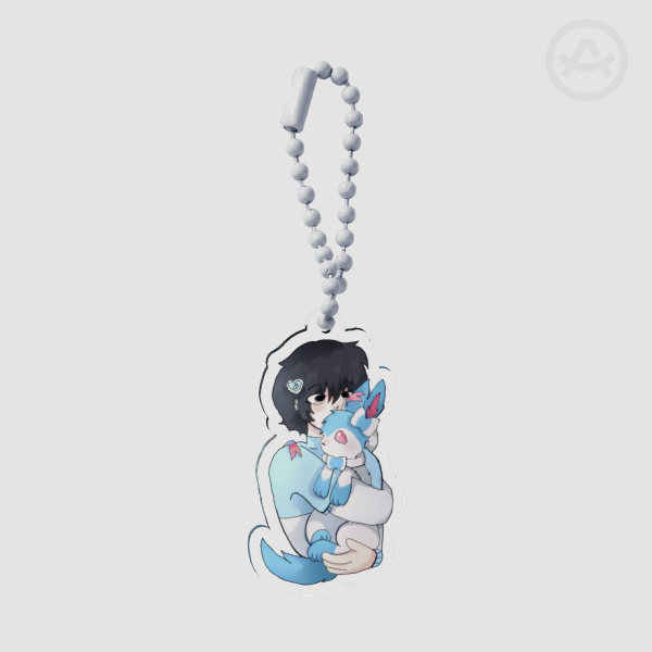 moon & sylveon Clear Acrylic Keychains
