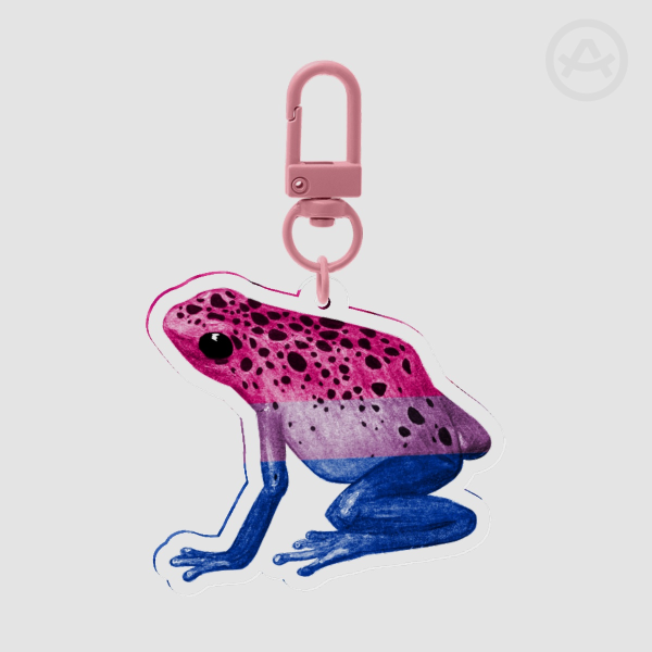 Bisexual Frog Keychain