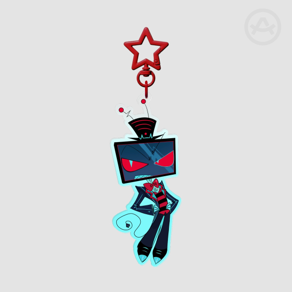 two-sided vox acrylic keychain