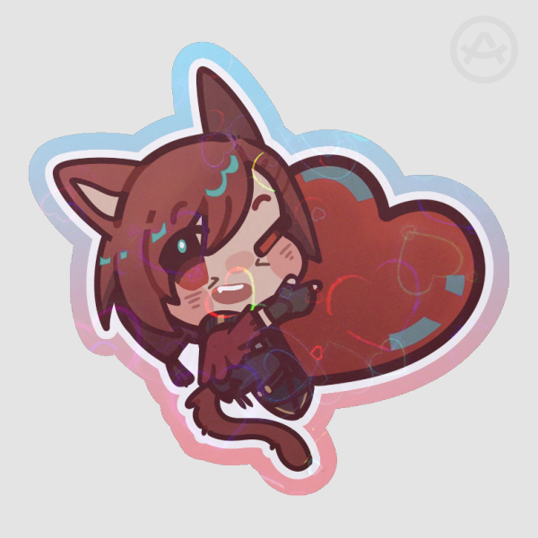 (FFXIV) G'raha Tia Heart Holo Sticker