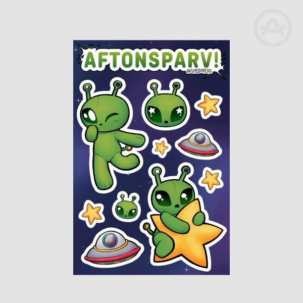 AftonSparv Ikea Alien Stickers Sheet