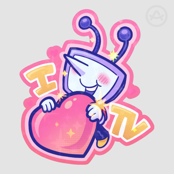 I LOVE TV Tenna Sticker!