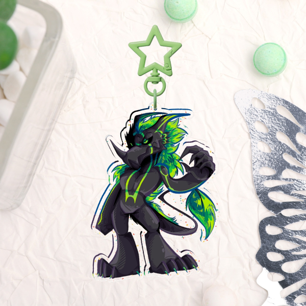 Adraen (LT/HL) Glitter Acrylic Keychain