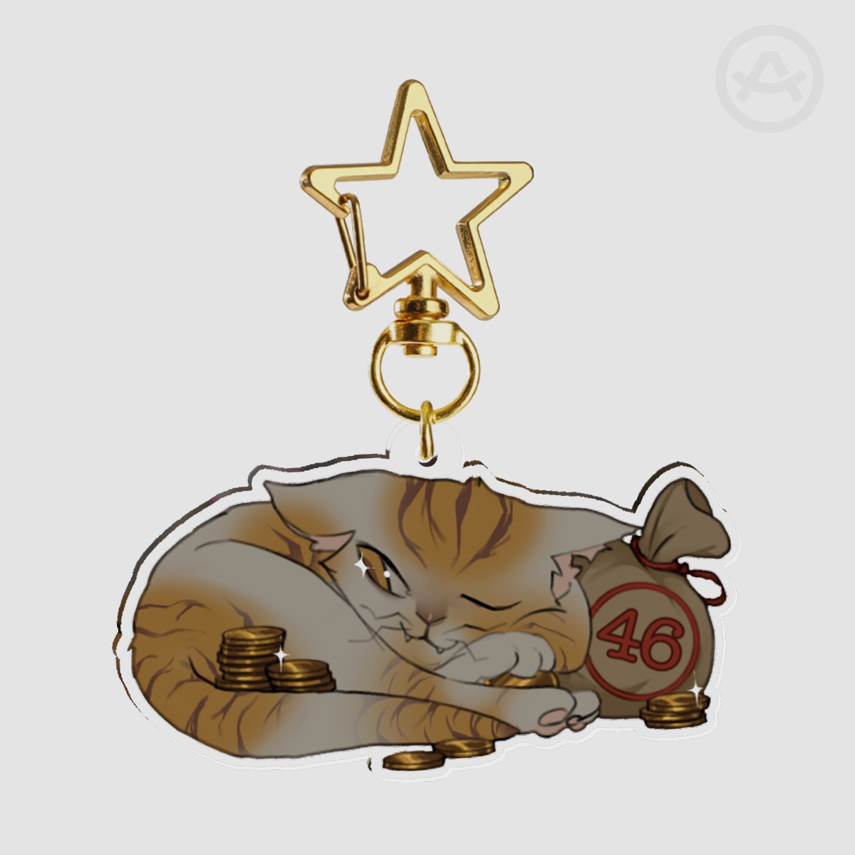 Lucky Tombola, Cats 46 - Clear Acrylic Keychain