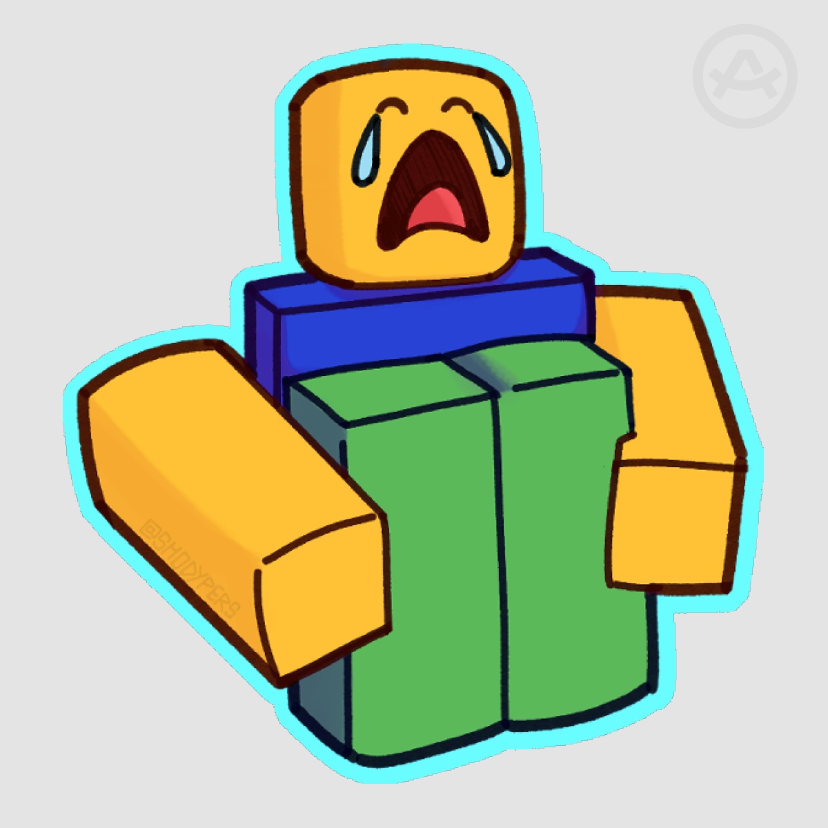 Waa Waa Noob Crying Sticker