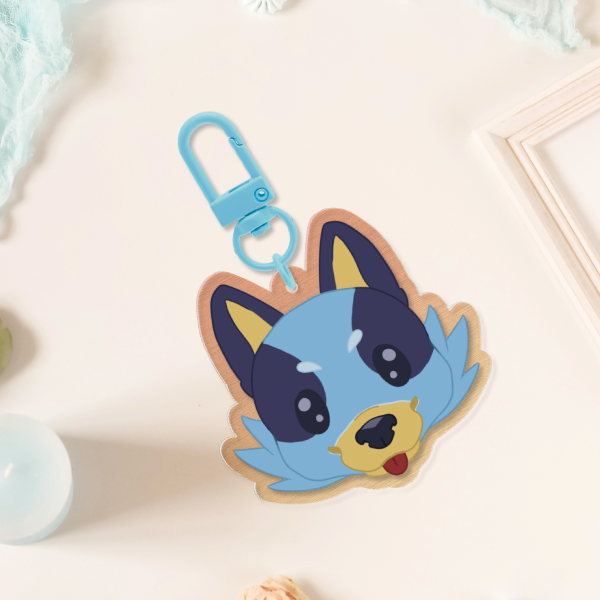Bluey Wood Keychains
