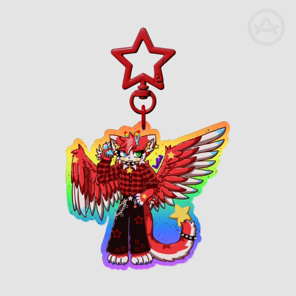 Inx Glitter Rainbow Keychains
