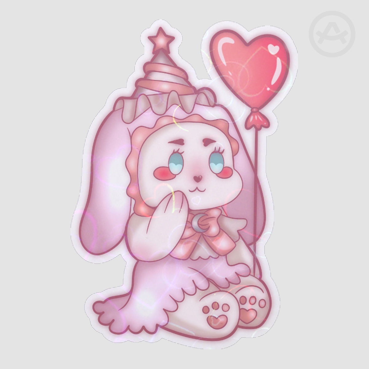 Pink Moon Clown Bunny 