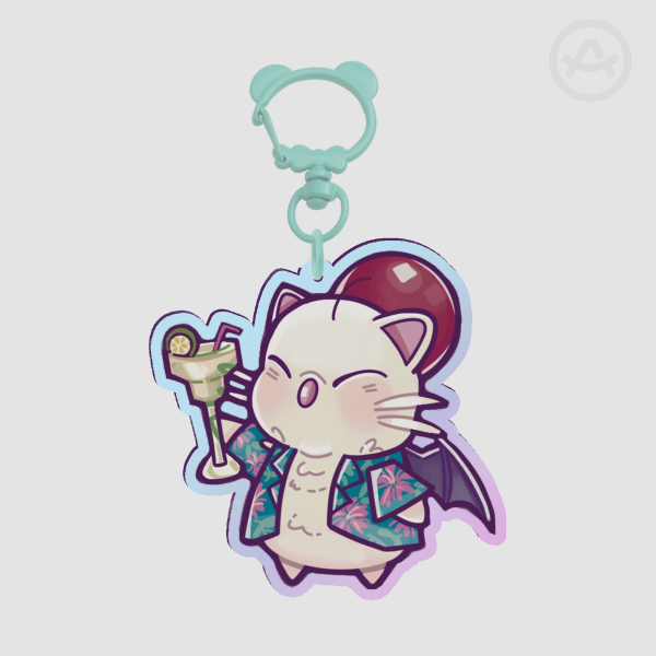 (FF) Moogleritaville Rainbow Keychain