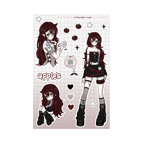 'smoky apple' sticker sheet