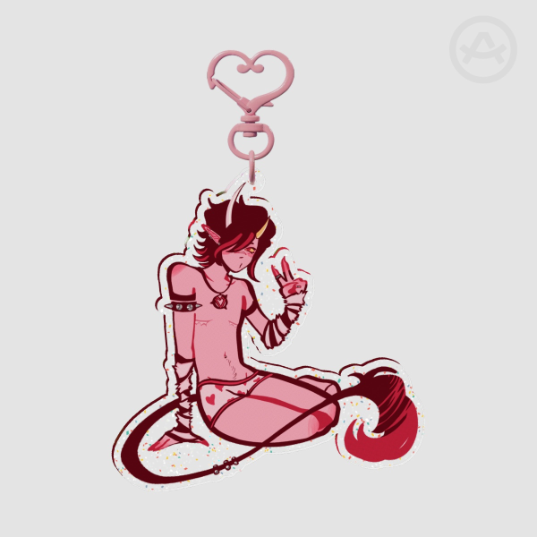 Pink Sulk Keychain