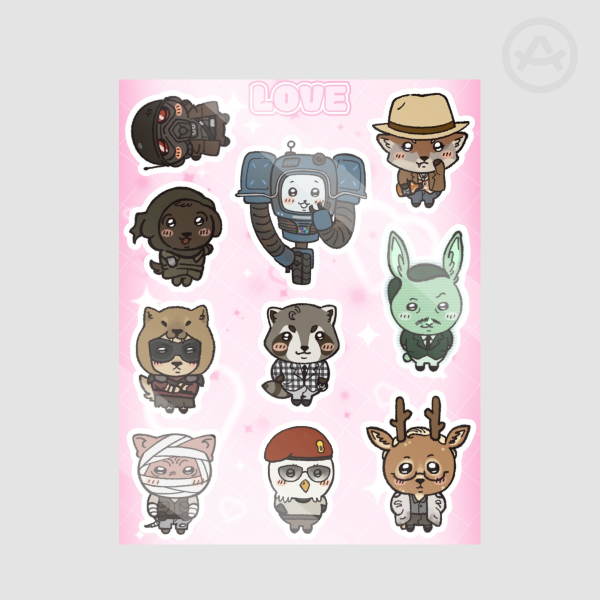 Fallout NV Chiikawa Sticker Sheet