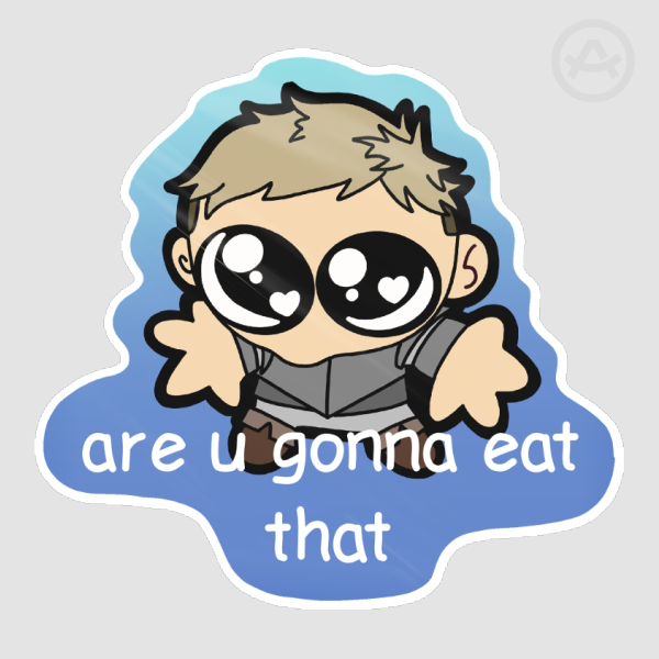 Dungeon Meshi Laios are u gonna eat that sticker