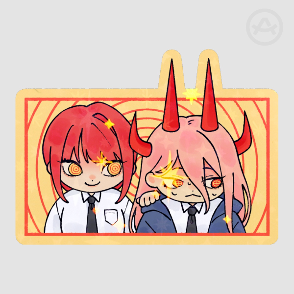 MAKIMA & POWER STICKER