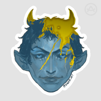 Golden blood - Hot Foil Stamping Die Cut Sticker