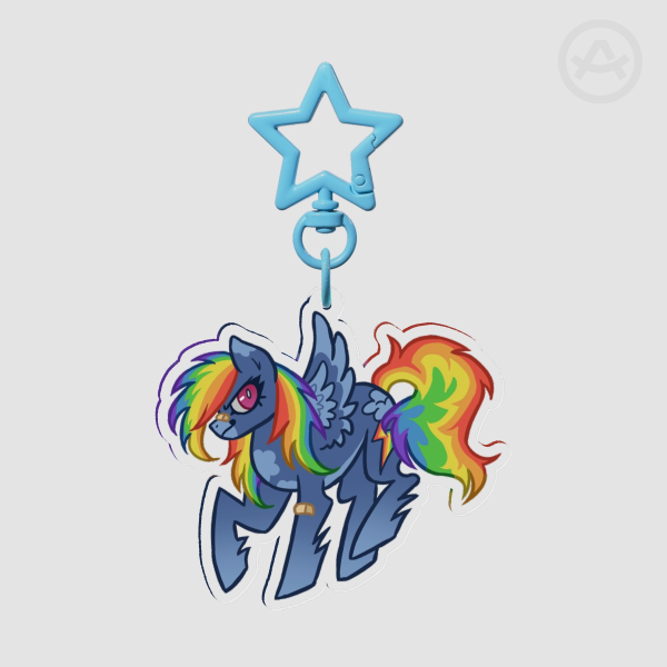 Rainbow Dash Keychain