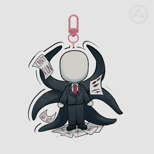 Slenderman Clear Acrylic Keychains