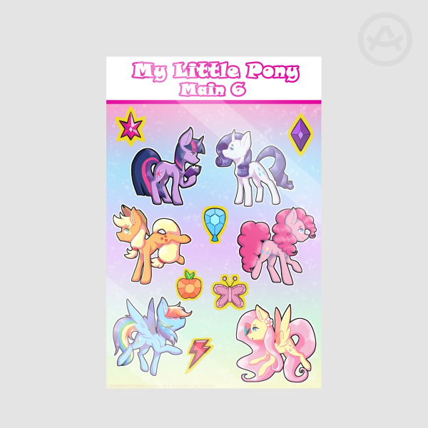 MLP Main 6 Sticker Sheet