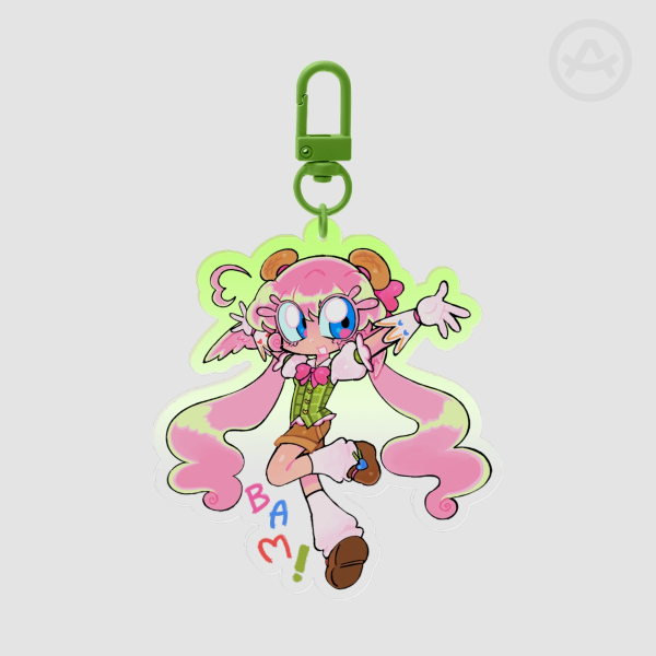 wild life lizzie acrylic keychain