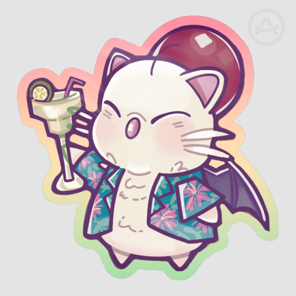 (FF) Moogleritaville Glossy Sticker