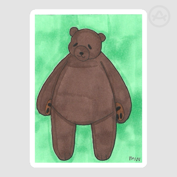 djungelskog w/ green background sticker