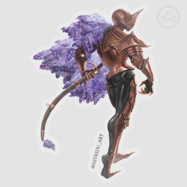 Lilac Knight Clear PET Vinyl Sticker