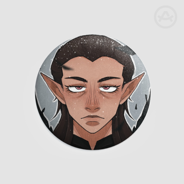 [ CRITICAL ROLE ] Vax'ildan Vessar Glitter Button