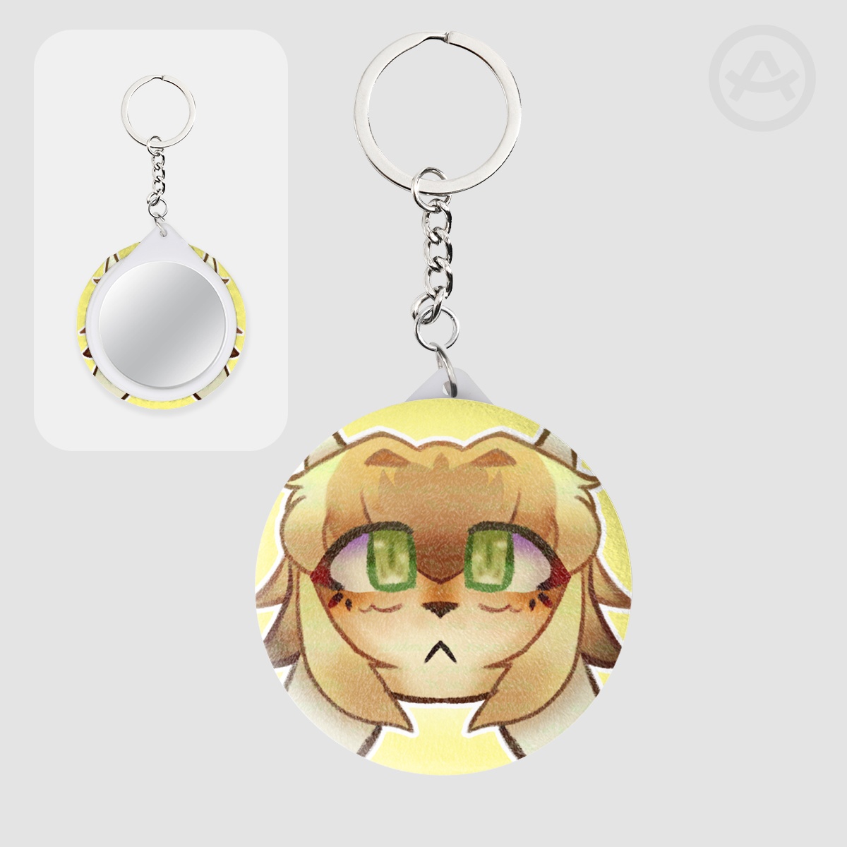 zayn fattoria Lucia Plush Badge Mirror Keychains