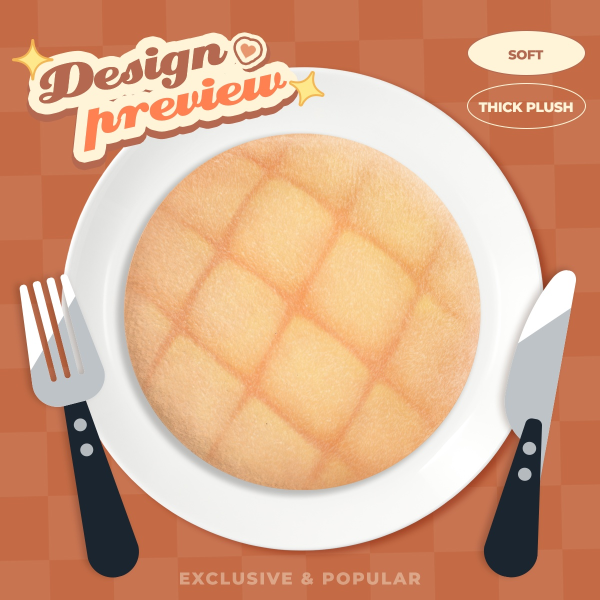 Melonpan Plush Badge